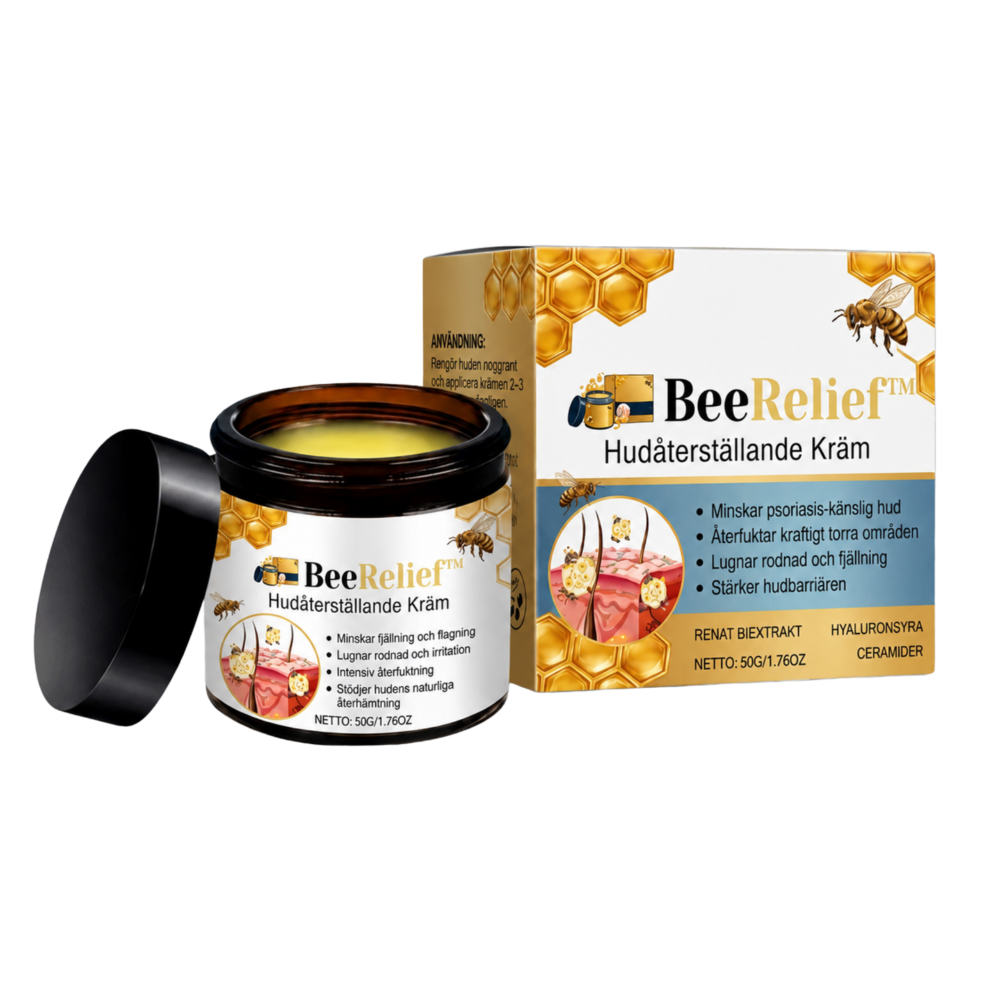 BeeRelief™ | Hudåterställande kräm