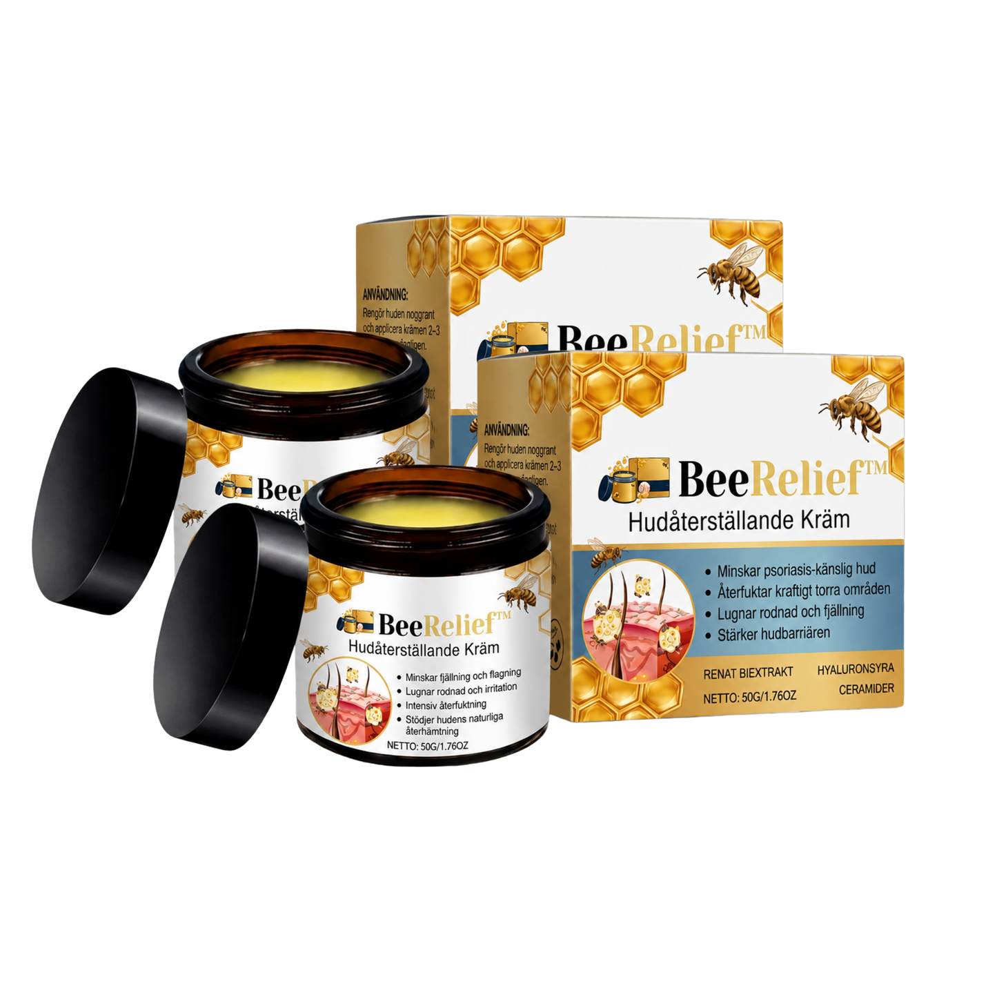 BeeRelief™ | Hudåterställande kräm
