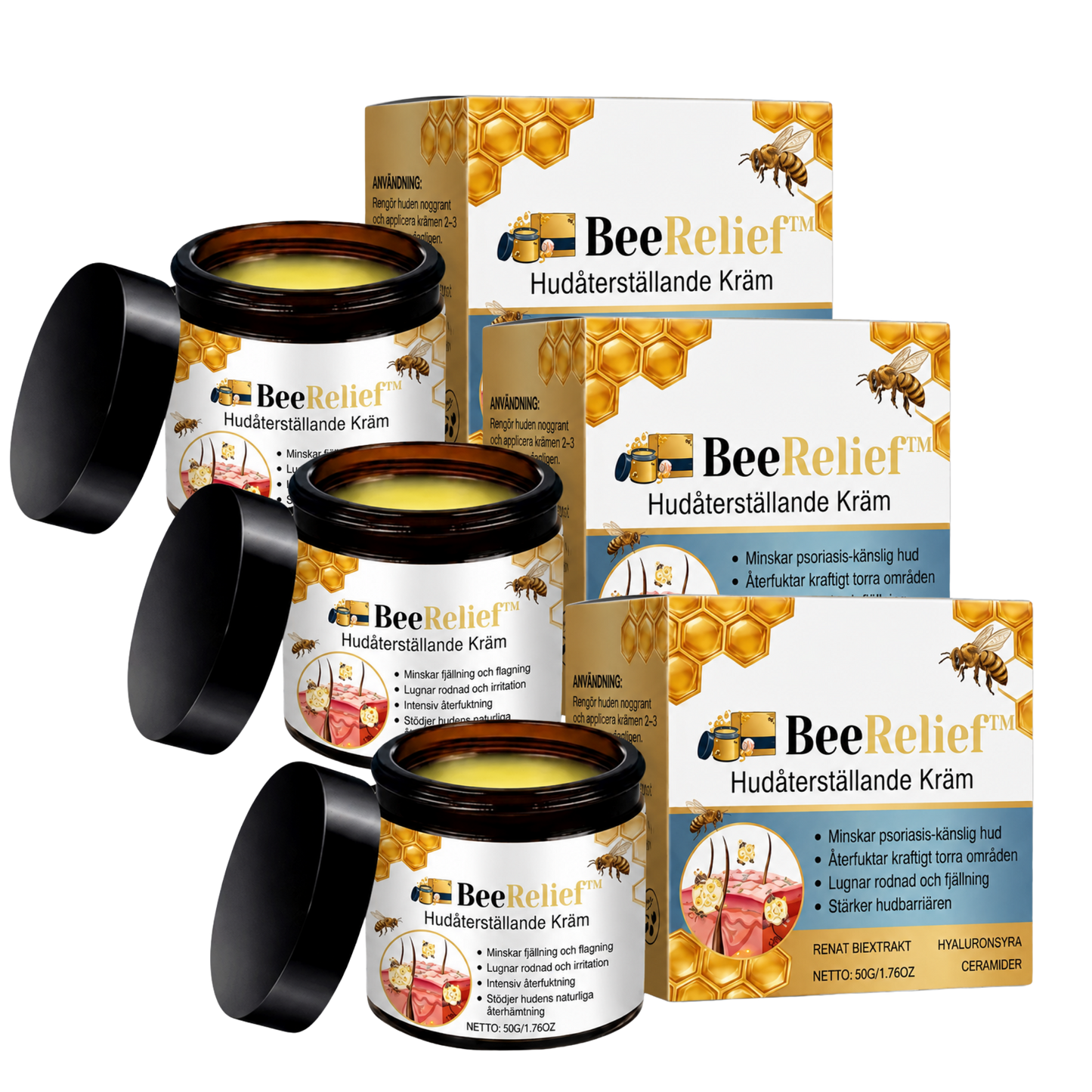 BeeRelief™ | Hudåterställande kräm